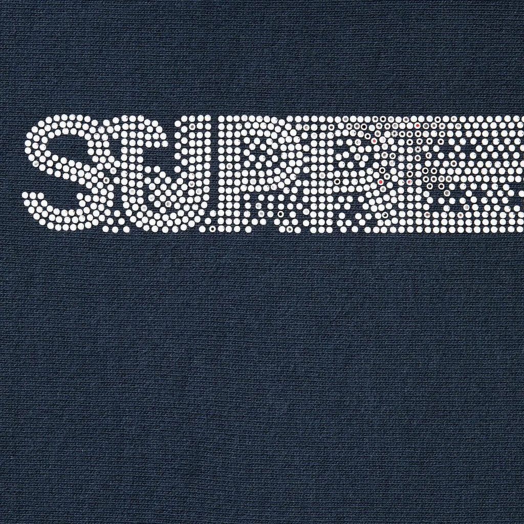 Supreme Swarovski Motion Logo Hooded Sweatshirt Navy [USED] - XL (Used)