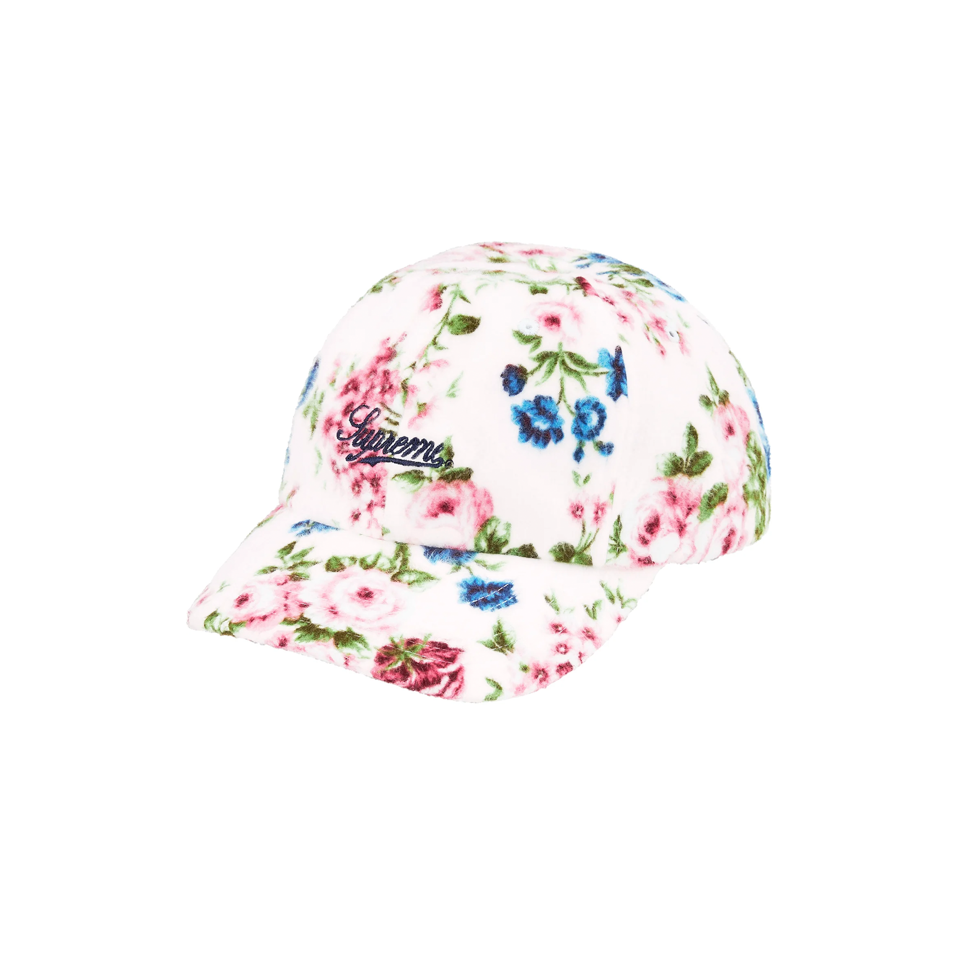 Supreme Floral Flannel 6-Panel White