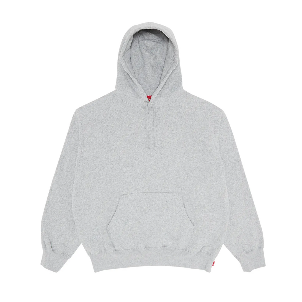 Supreme Satin Appliqué Hooded Sweatshirt (FW25) Heather Grey