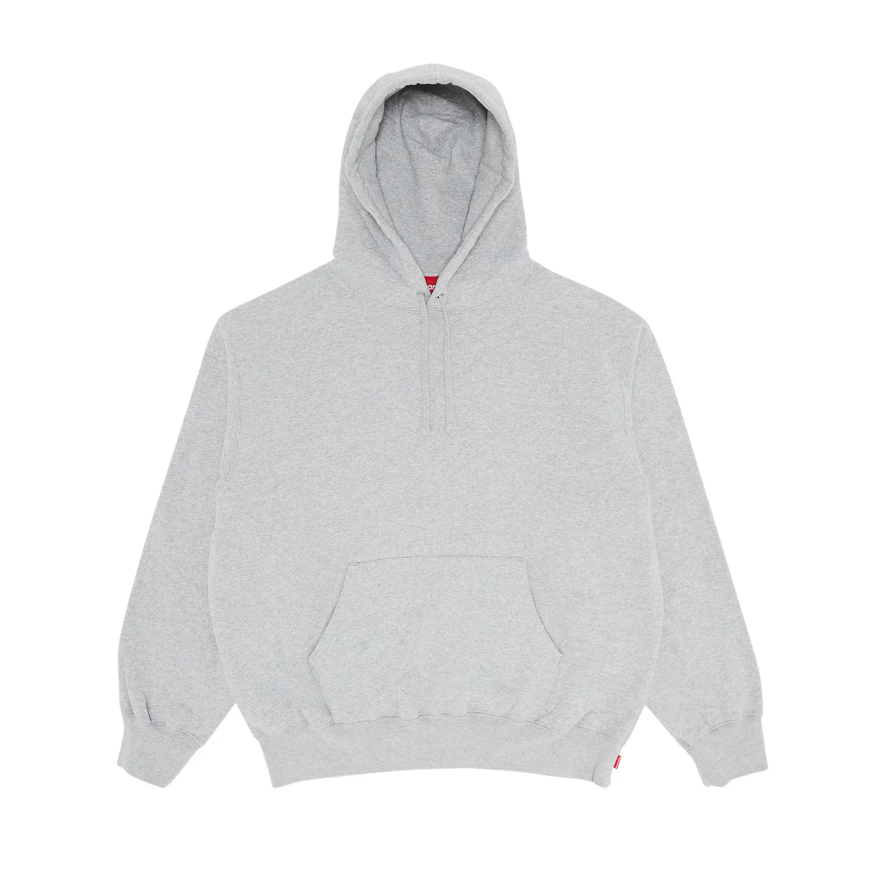 Supreme Satin Appliqué Hooded Sweatshirt (FW25) Heather Grey