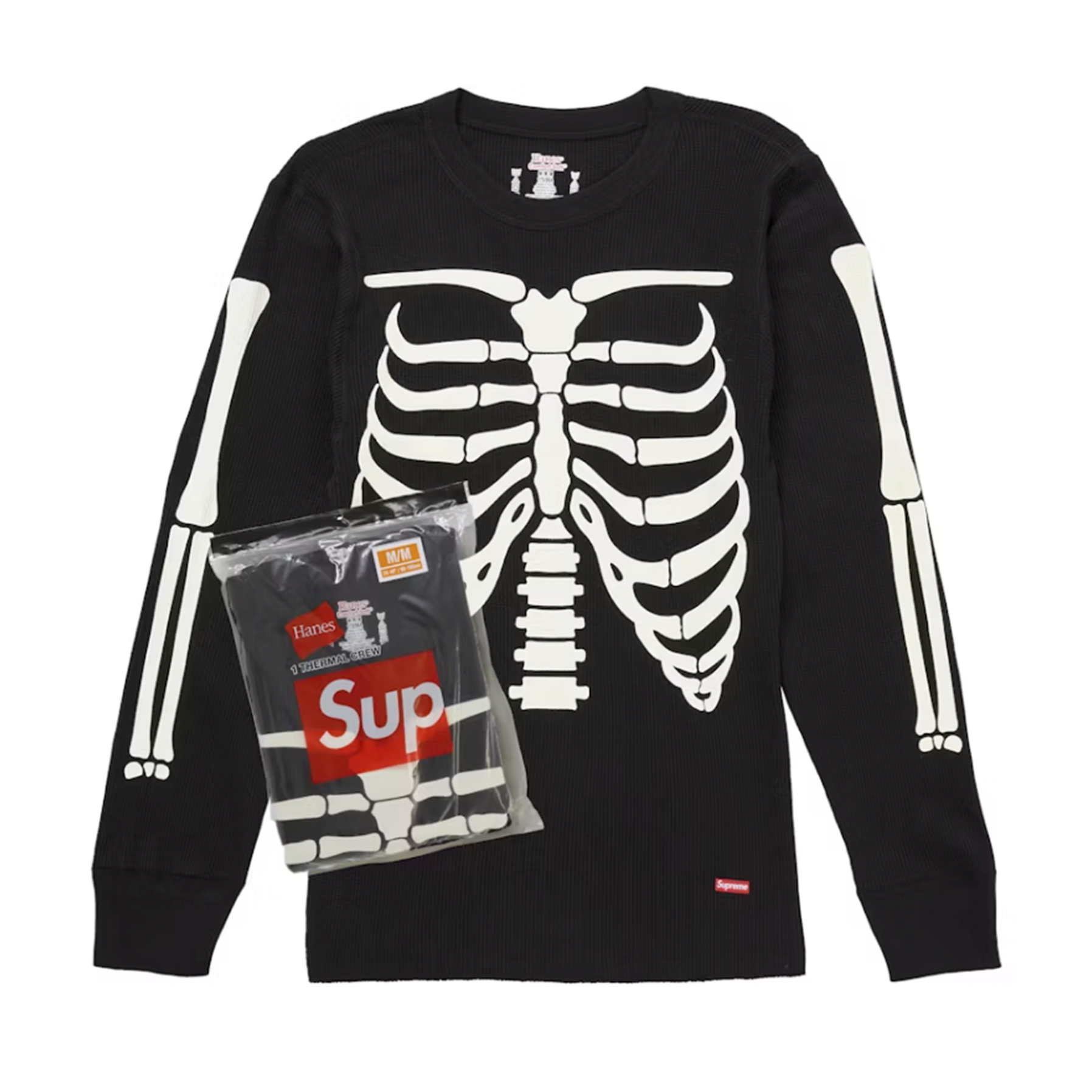 Supreme Hanes Bones Thermal Crew FW25 (1 Pack) Black