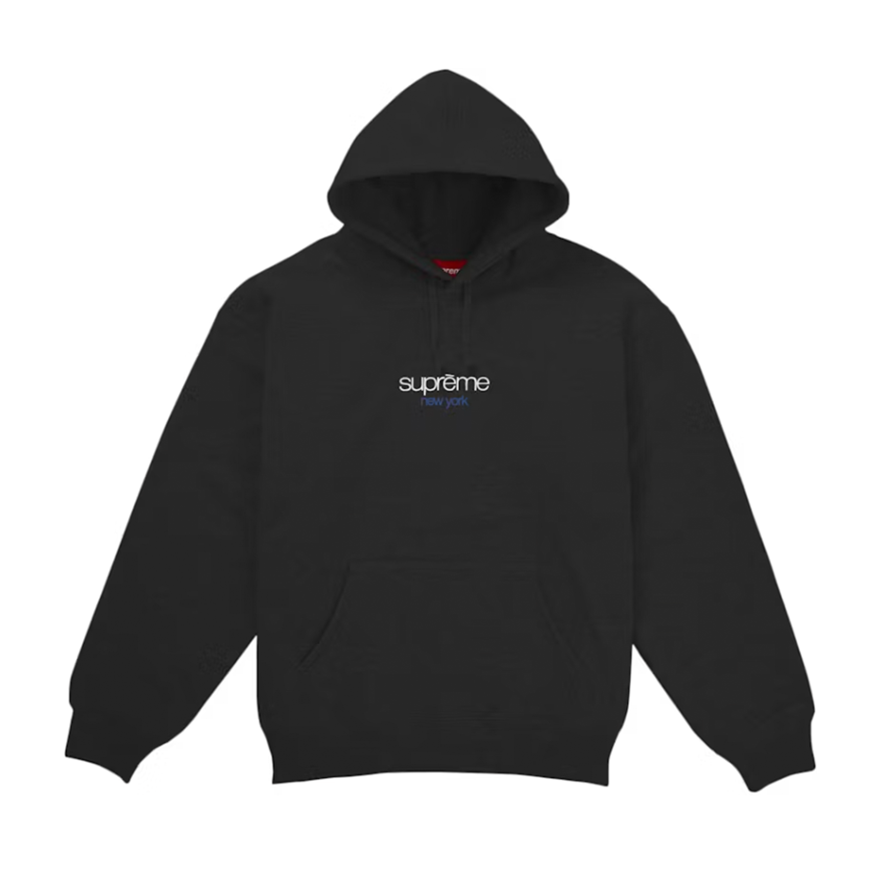Supreme Classic Logo New York Shop Hooded Sweatshirt Black [USED] - M (Used)