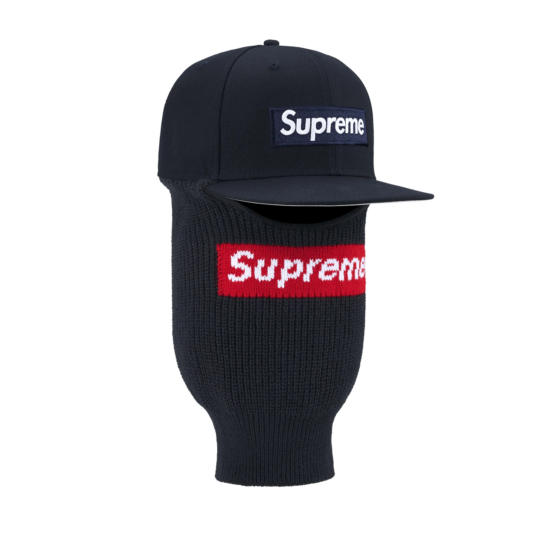 Supreme New Era Box Logo 59Fifty Balaclava Cap Navy