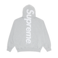 Supreme Satin Appliqué Hooded Sweatshirt (FW25) Heather Grey