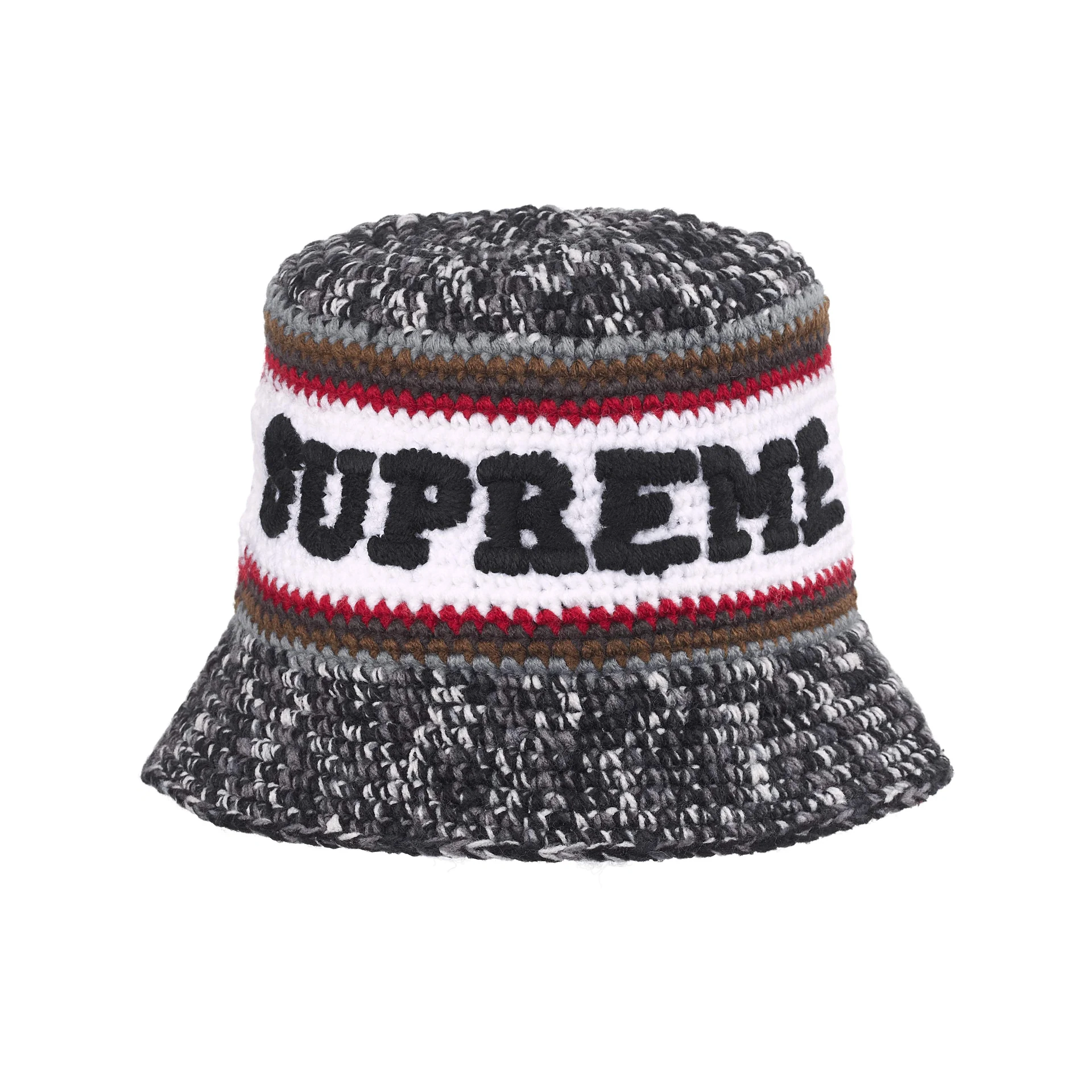 Supreme Knit Logo Crusher Hat (SS26) Black