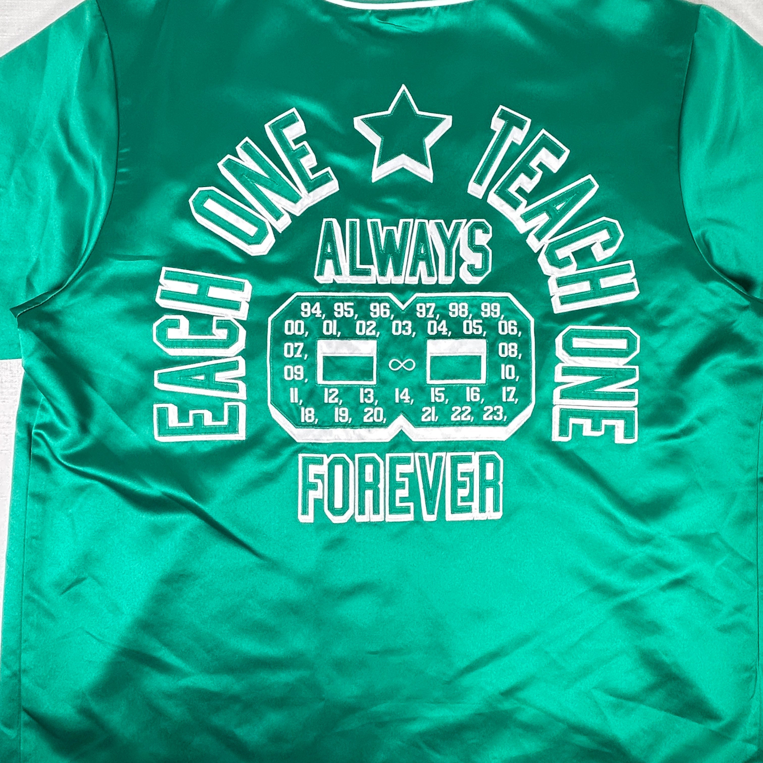 Supreme Mitchell & Ness Satin Baseball Jersey Green [USED] - XL (Used)