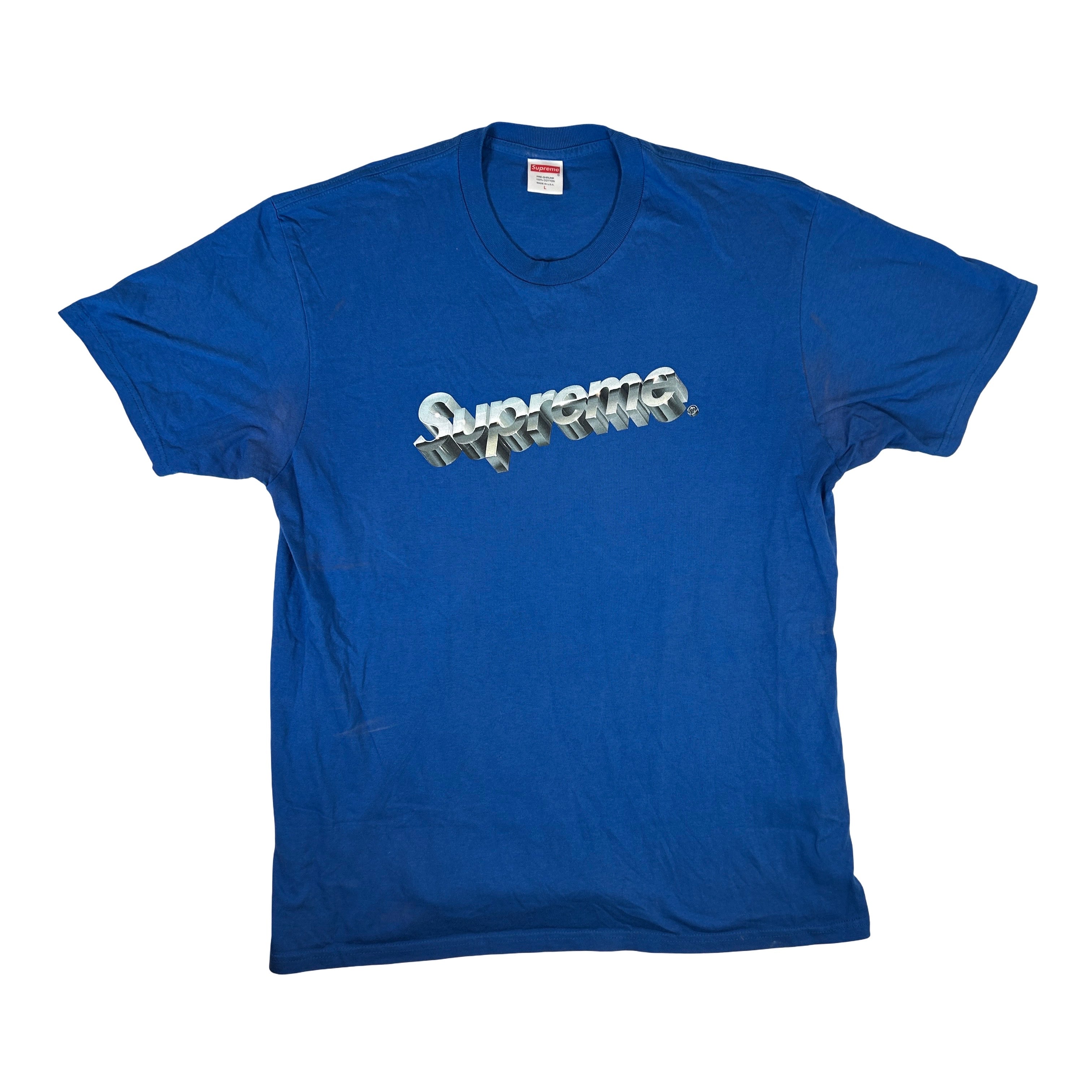 Supreme Chrome Logo Tee Royal [USED] - L (Used)