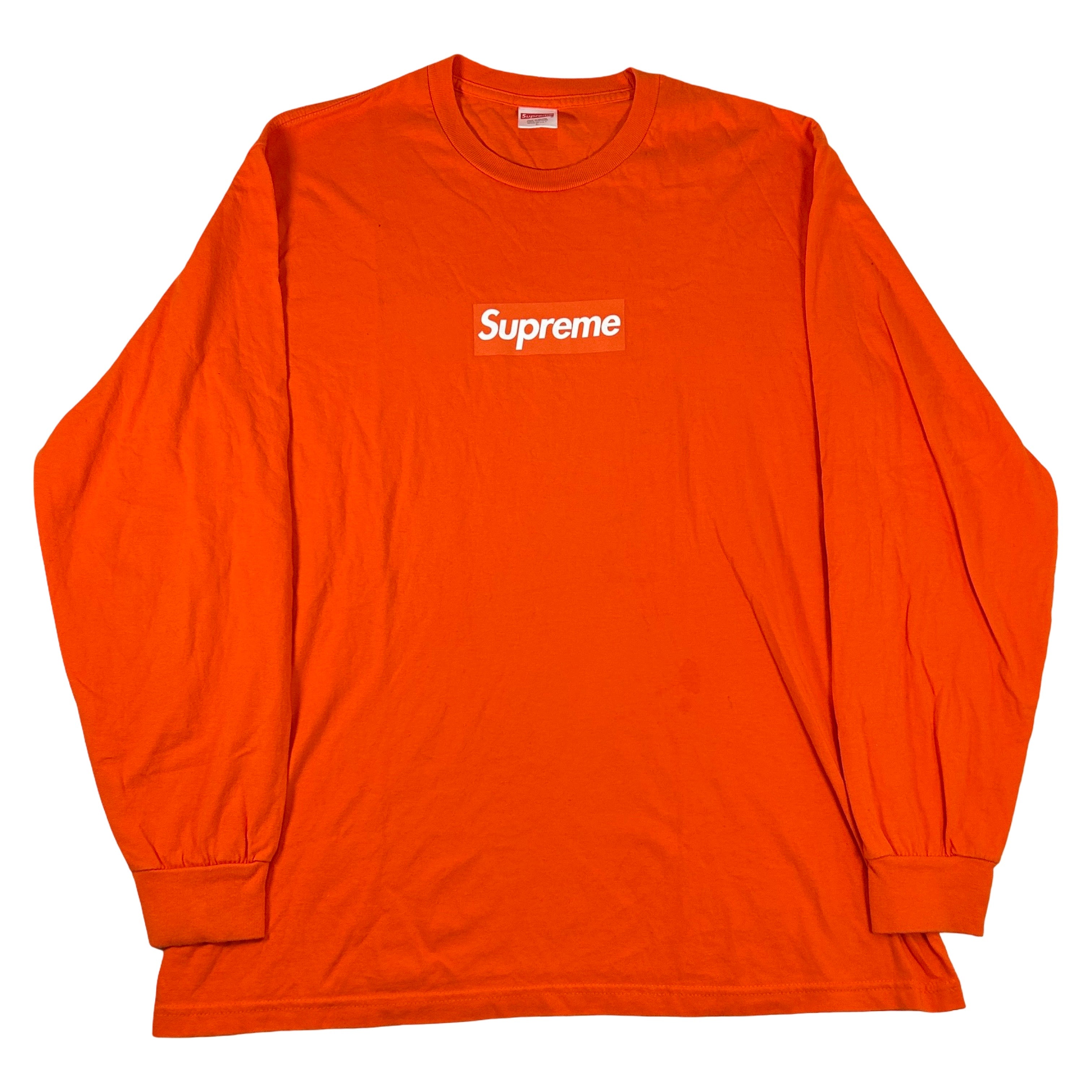 Supreme Box Logo L/S Tee Orange [USED] - L (Used)