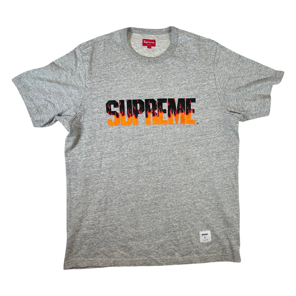 Supreme Flames S/S Top Heather Grey [USED] - L (Used)