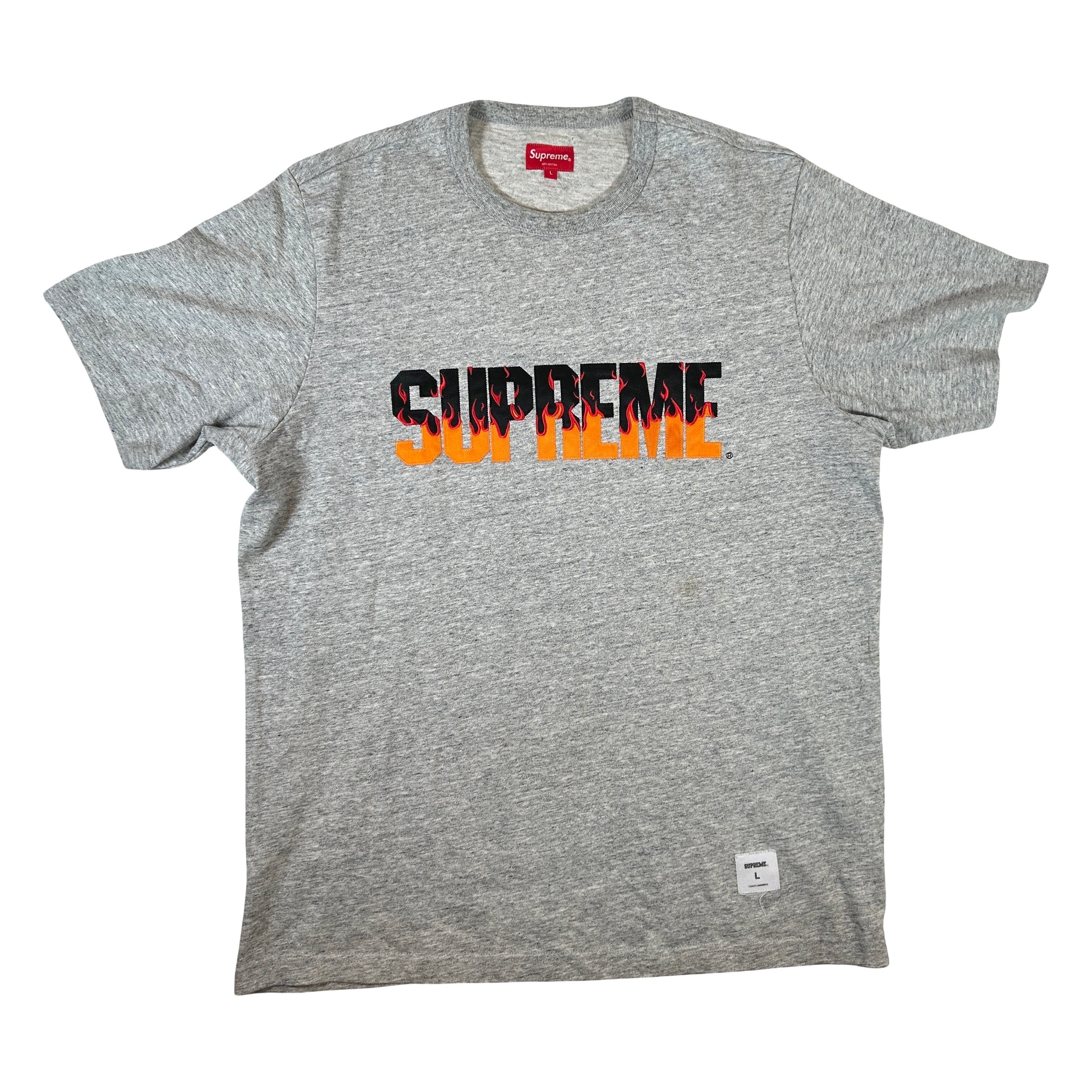 Supreme Flames S/S Top Heather Grey [USED] - L (Used)