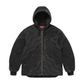 Supreme Flag Quilted Hooded Work Jacket Black