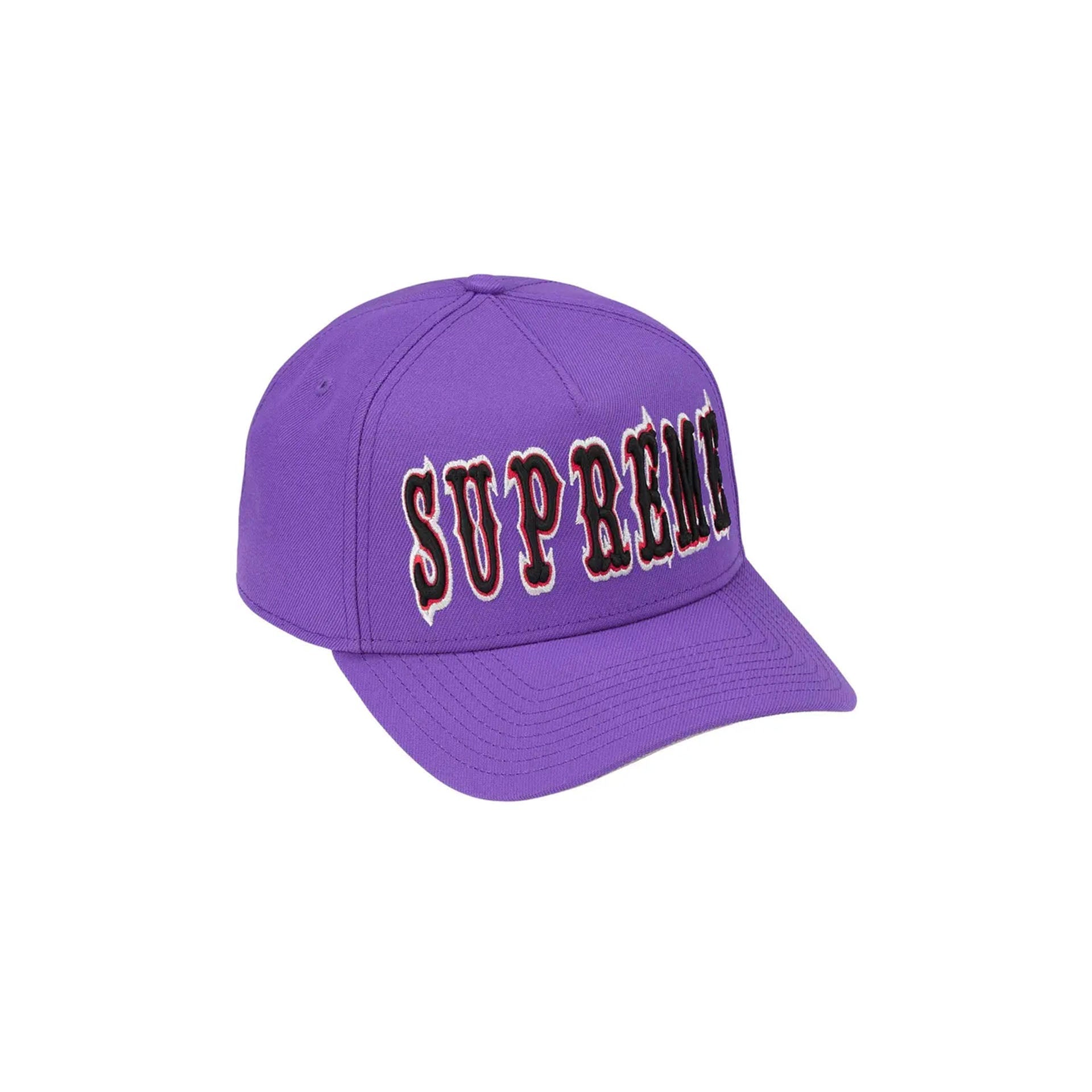 Supreme Gothic Outline Adjustable New Era 59Fifty Fitted Cap Purple