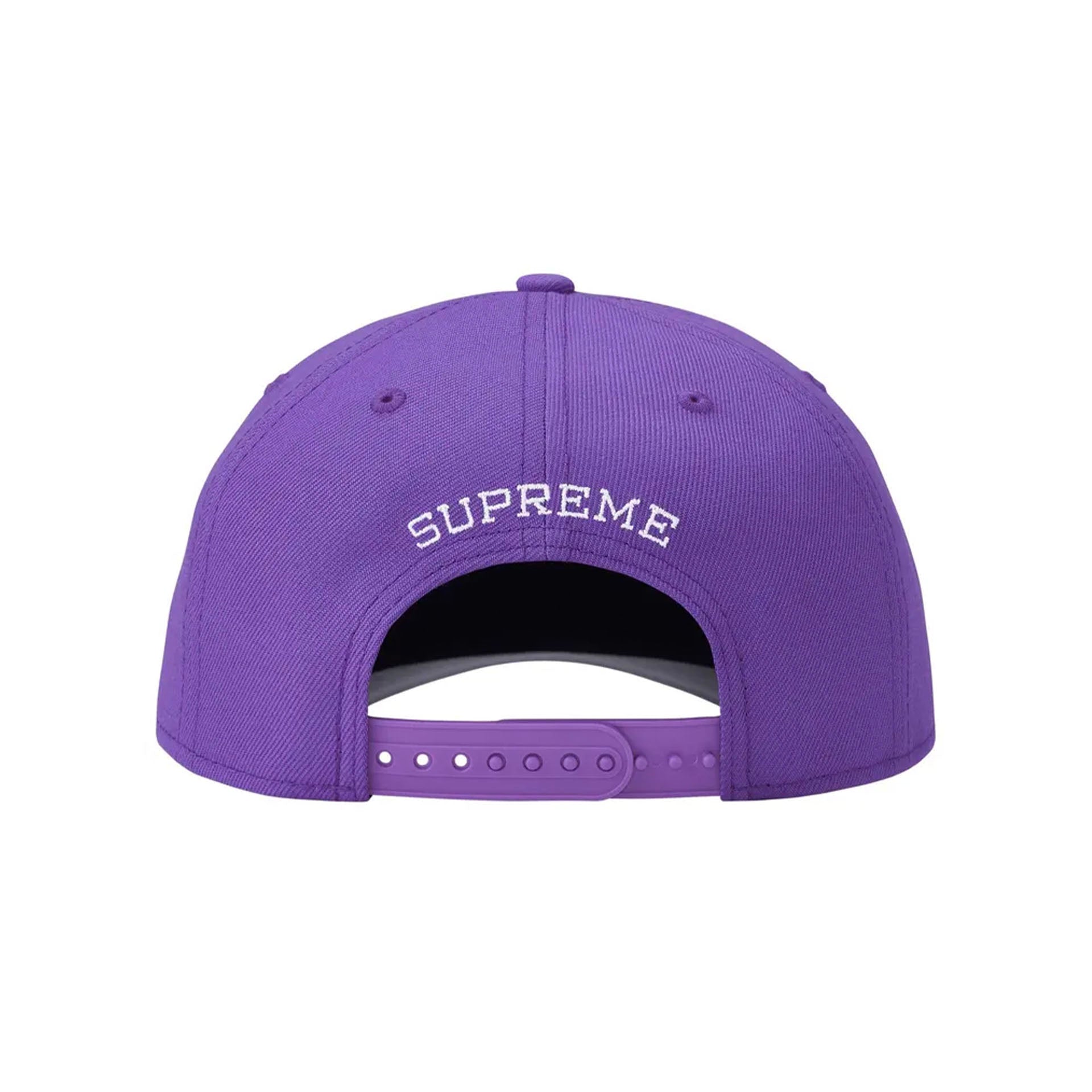 Supreme Gothic Outline Adjustable New Era 59Fifty Fitted Cap Purple