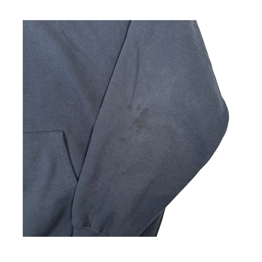Supreme Satin Applique Hooded Sweatshirt (SS26) Washed Navy [USED] - XL (Used)