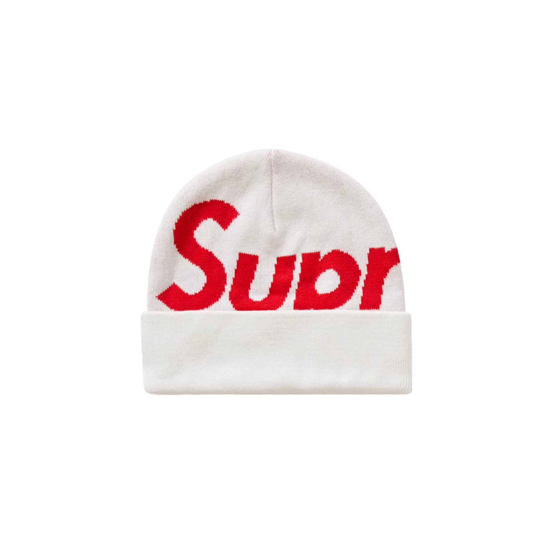 Supreme Big Logo Beanie (FW20) White