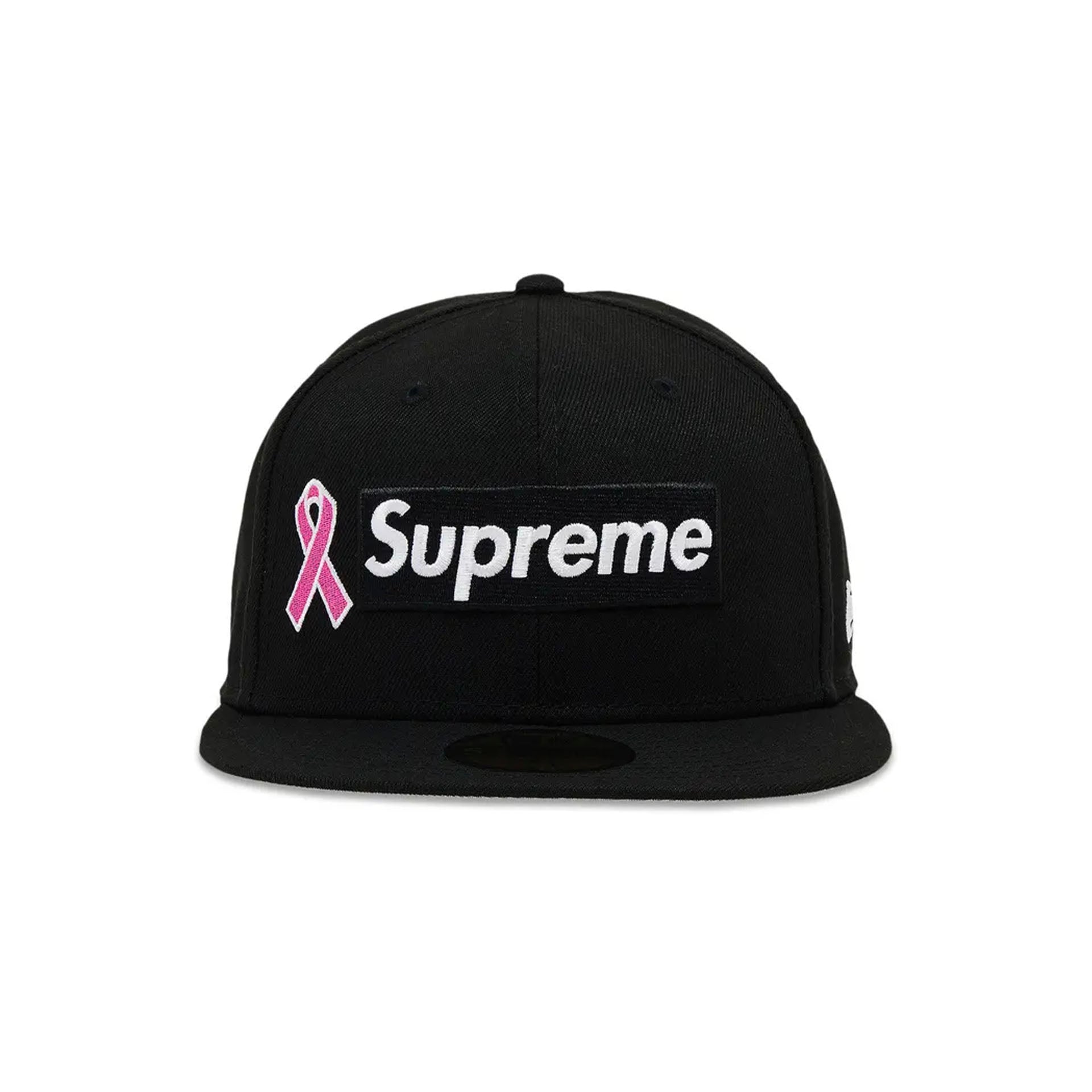 Supreme x New Era Breast Cancer Awareness Box Logo Fitted Hat Black