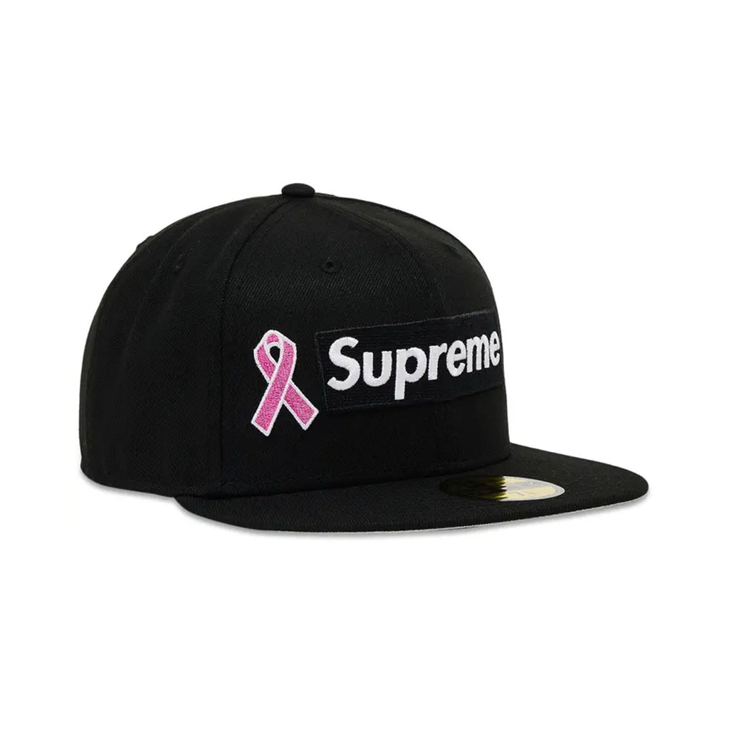 Supreme x New Era Breast Cancer Awareness Box Logo Fitted Hat Black