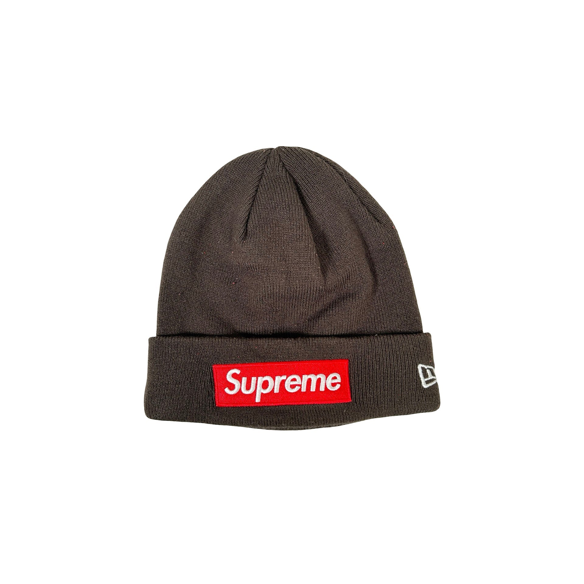 Supreme New Era Box Logo Beanie (FW22) Brown [USED]