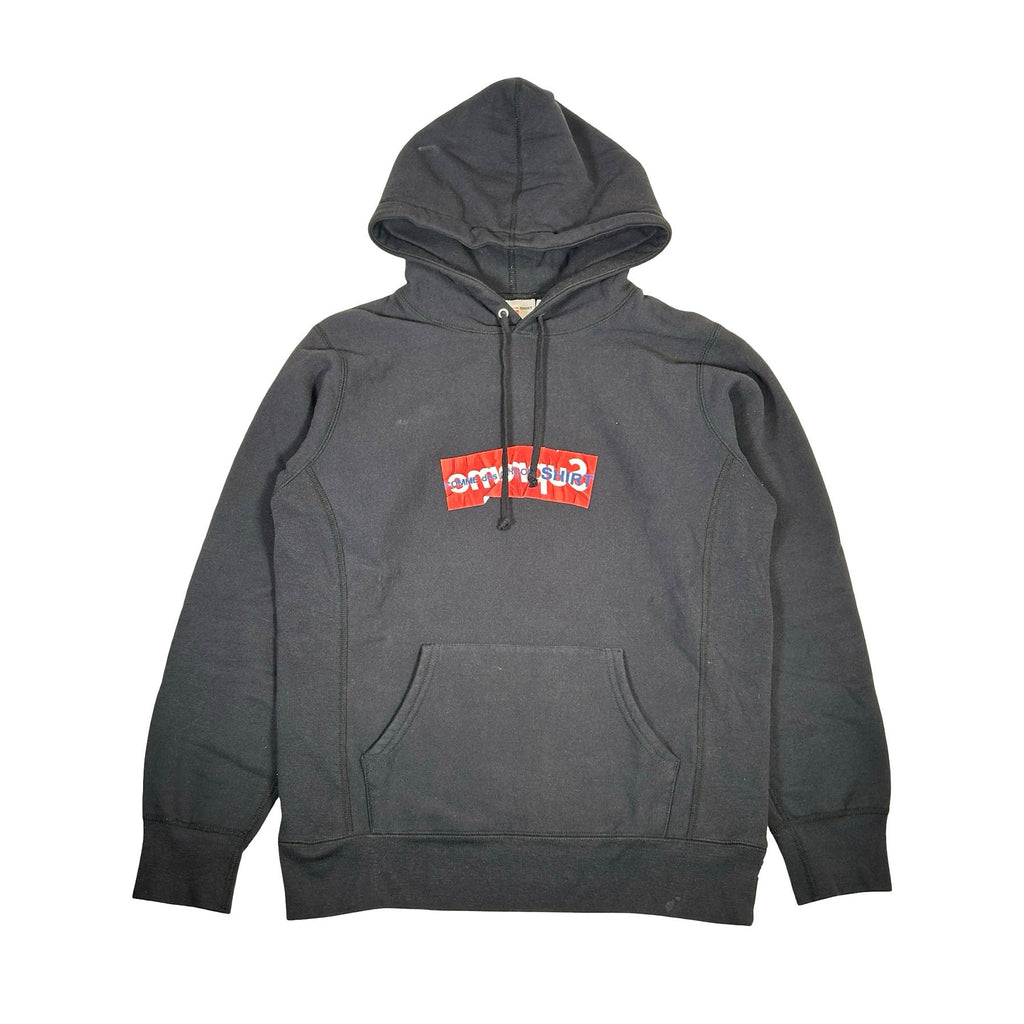 Supreme Comme Des Garcons SHIRT Box Logo Hooded Sweatshirt Black [USED] - M (Used)