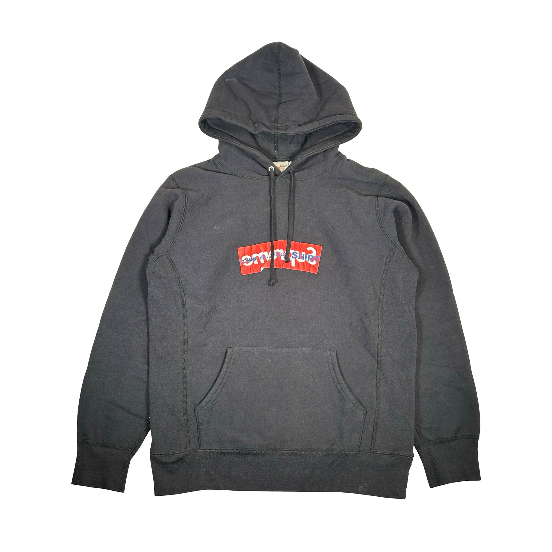 Supreme Comme Des Garcons SHIRT Box Logo Hooded Sweatshirt Black [USED] - M (Used)