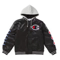 Supreme Champion Hooded Satin Varsity Jacket Black [USED] - L (Used)