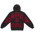 Supreme Cut Out Zip Up Hooded Sweatshirt Black [USED] - XXL (Used)