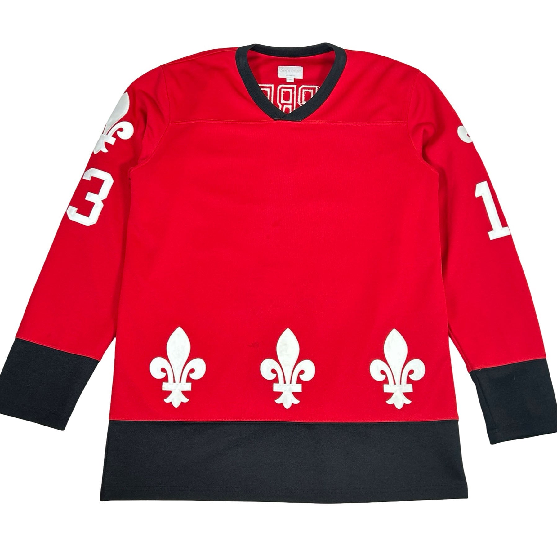 Supreme Fleur De Lis Hockey Jersey Red [USED] - M (Used)