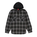 Supreme Hooded Flannel Zip Up Shirt Black [USED] - L (Used)