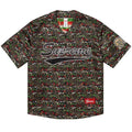 Supreme Floral Jacquard Baseball Jersey Black