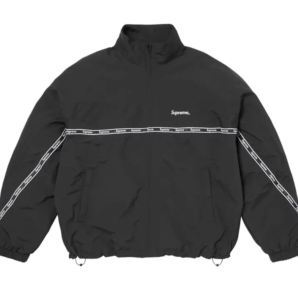 Supreme Logo Taping Track Jacket Black