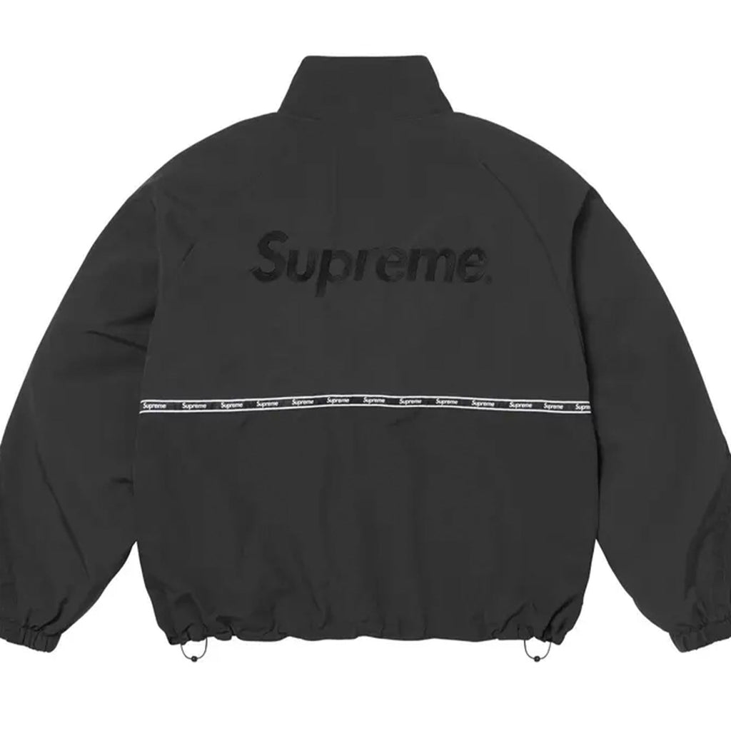 Supreme Logo Taping Track Jacket Black