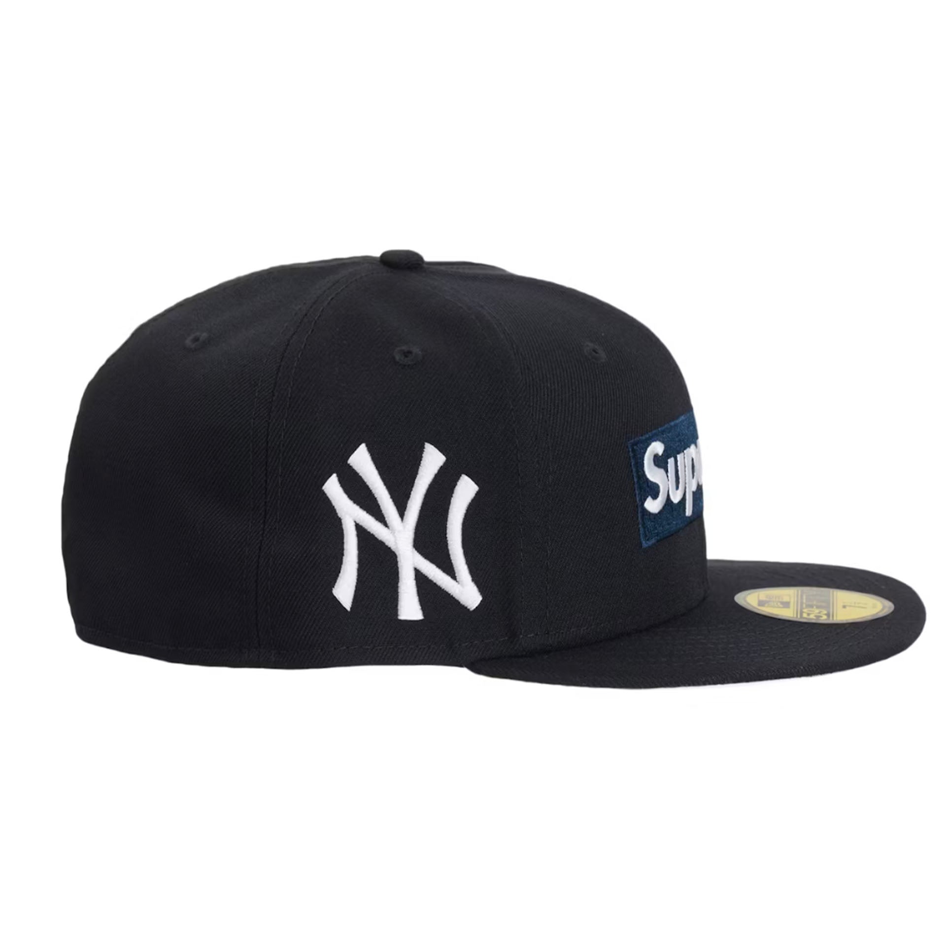 Supreme MLB Teams New York Box Logo New Era 59Fifty Fitted Cap Navy