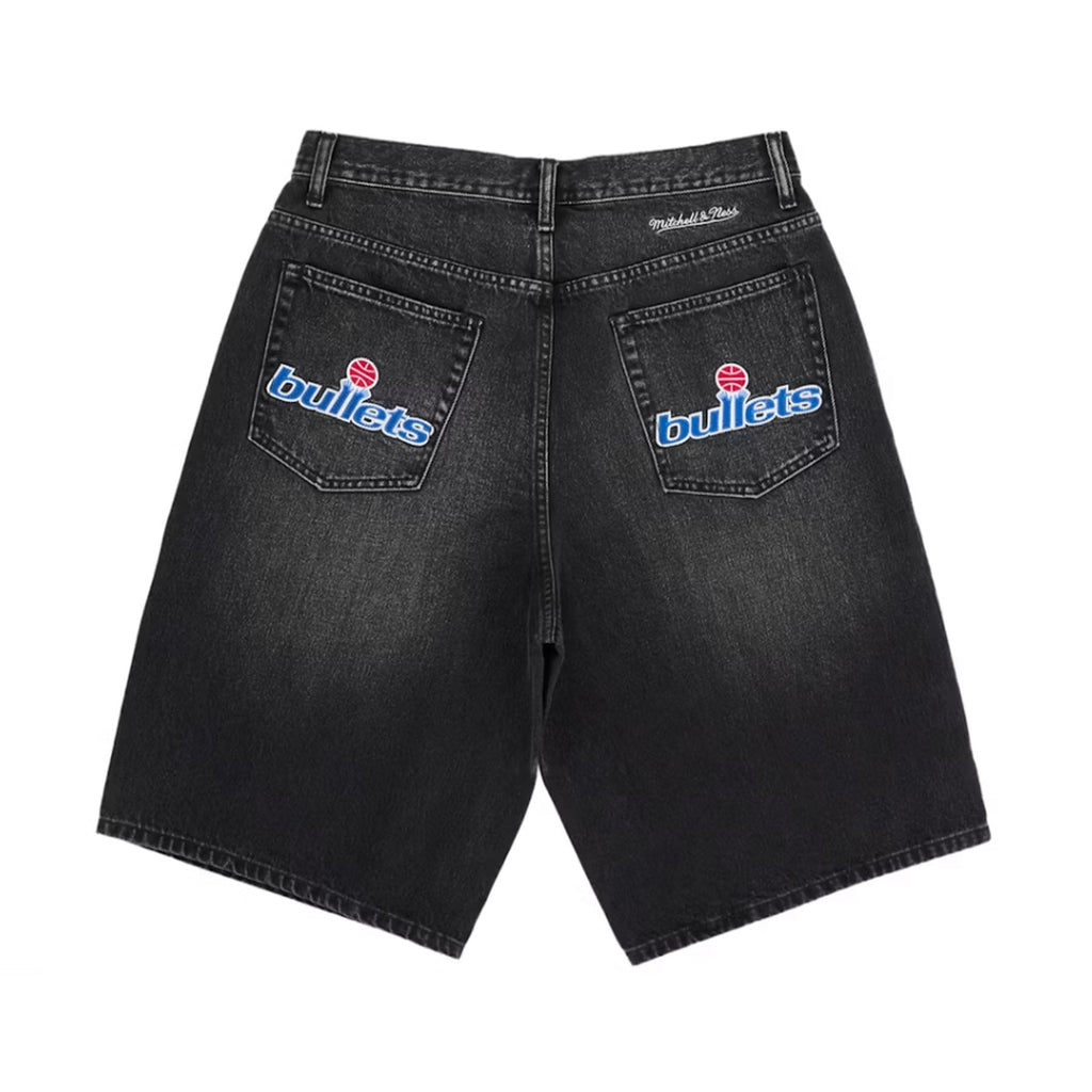 Supreme Mitchell & Ness Washington Bullets Baggy Denim Short Black
