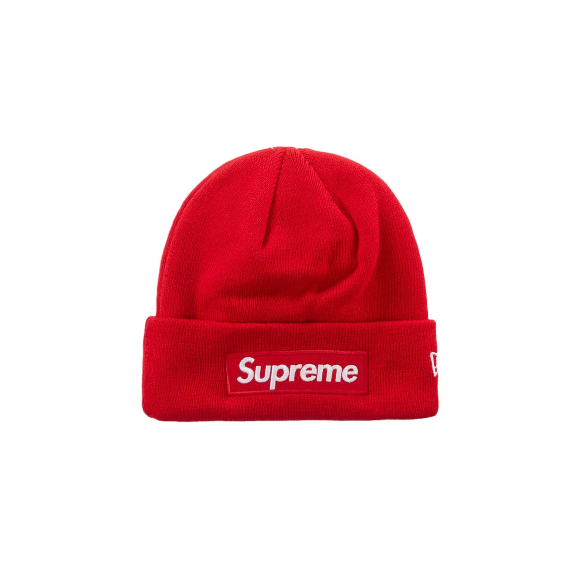 Supreme New Era Box Logo Beanie (FW23) Red