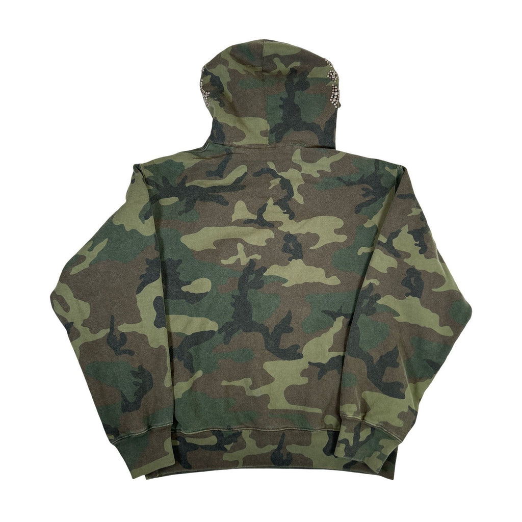 Supreme Overdyed Studded Hooded Sweatshirt Woodland Camo [USED] - S (Used)
