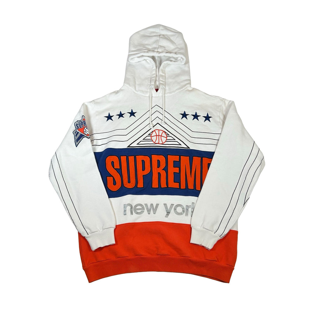 Supreme Patrick Ewing Hoodie White Orange FW03 [USED] - XL (Used)