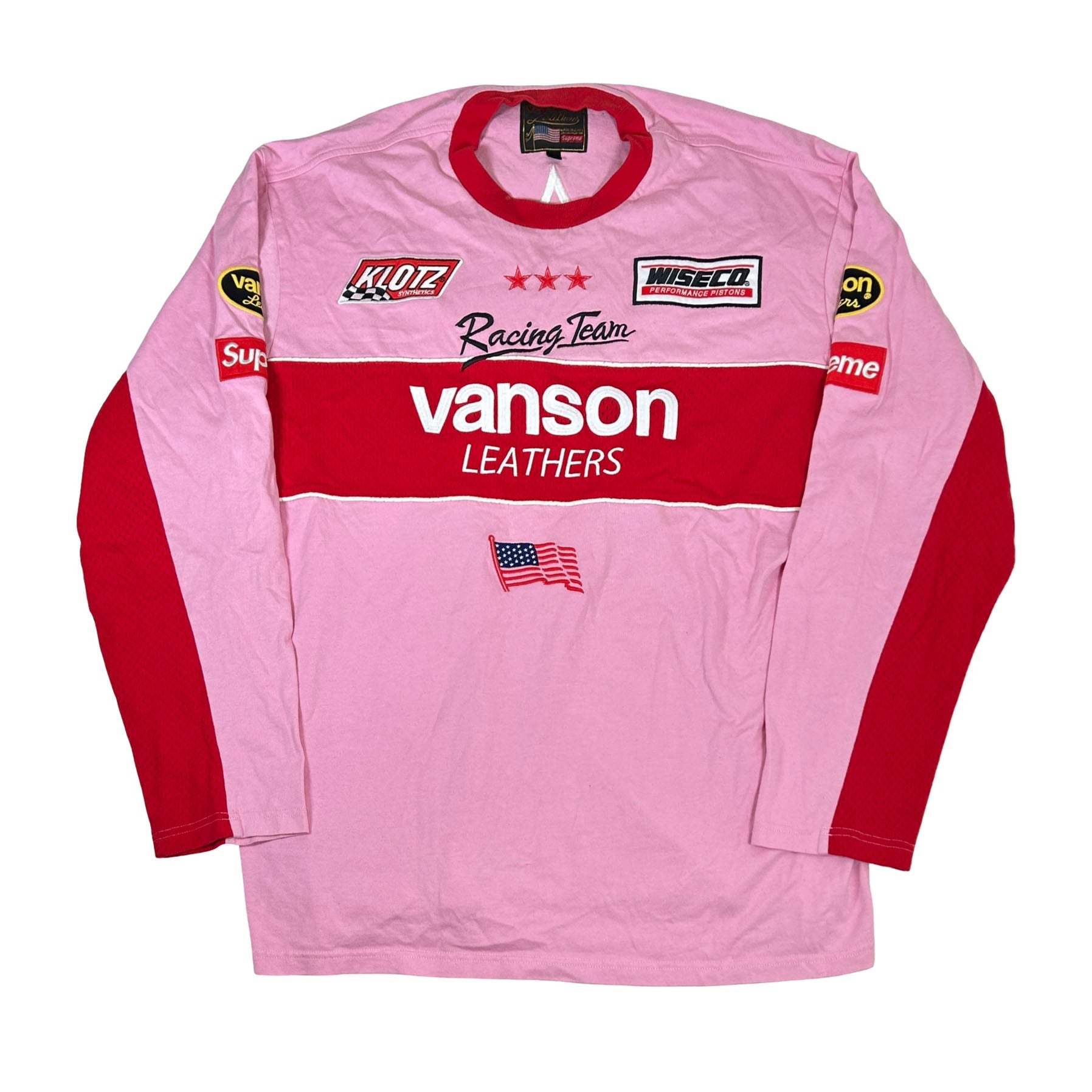 Supreme Vanson Leathers L/S Top Pink [USED] - XL (Used)