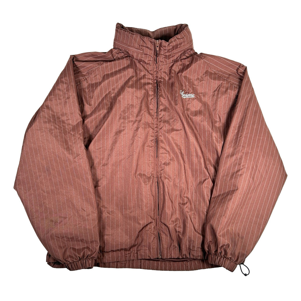 Supreme Reflective Pinstripe Track Jacket Brown [USED] - M (Used)