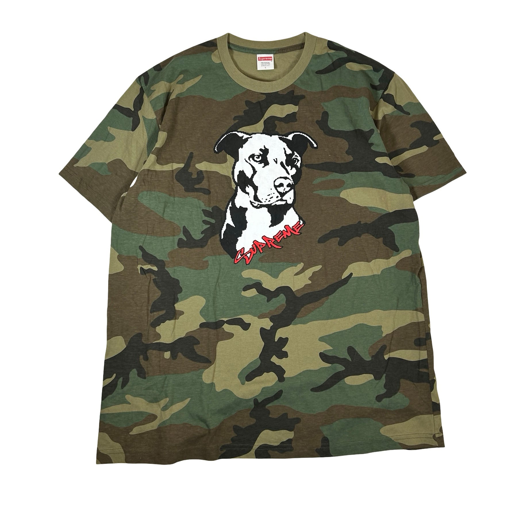 Supreme Pitbull Tee Woodland Camo [USED] - L (Used)