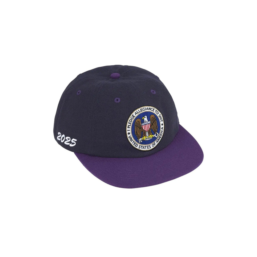 Supreme Pledge Allegiance 6-Panel Cap (FW25) Navy