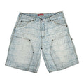 Supreme Repeat Jacquard Double Knee Denim Short Light Washed Indigo [USED] - 38 (Used)