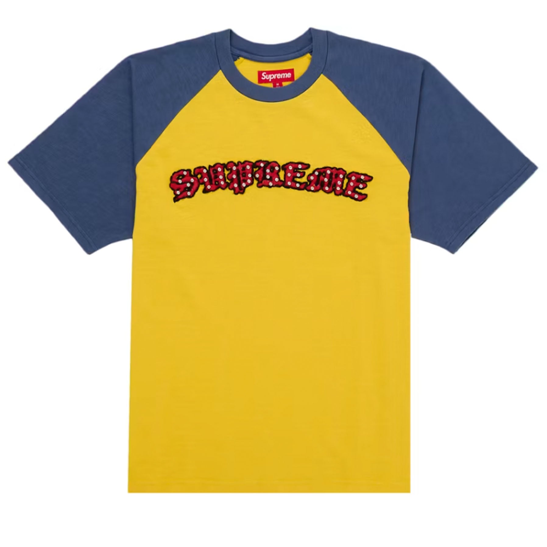 Supreme Rhinestone Raglan S/S Top Gold