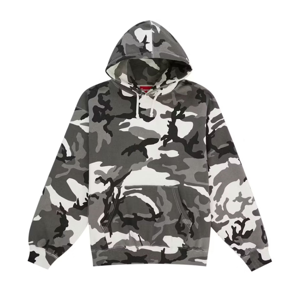 Supreme Satin Applique Hooded Sweatshirt (SS26) Snow Camo