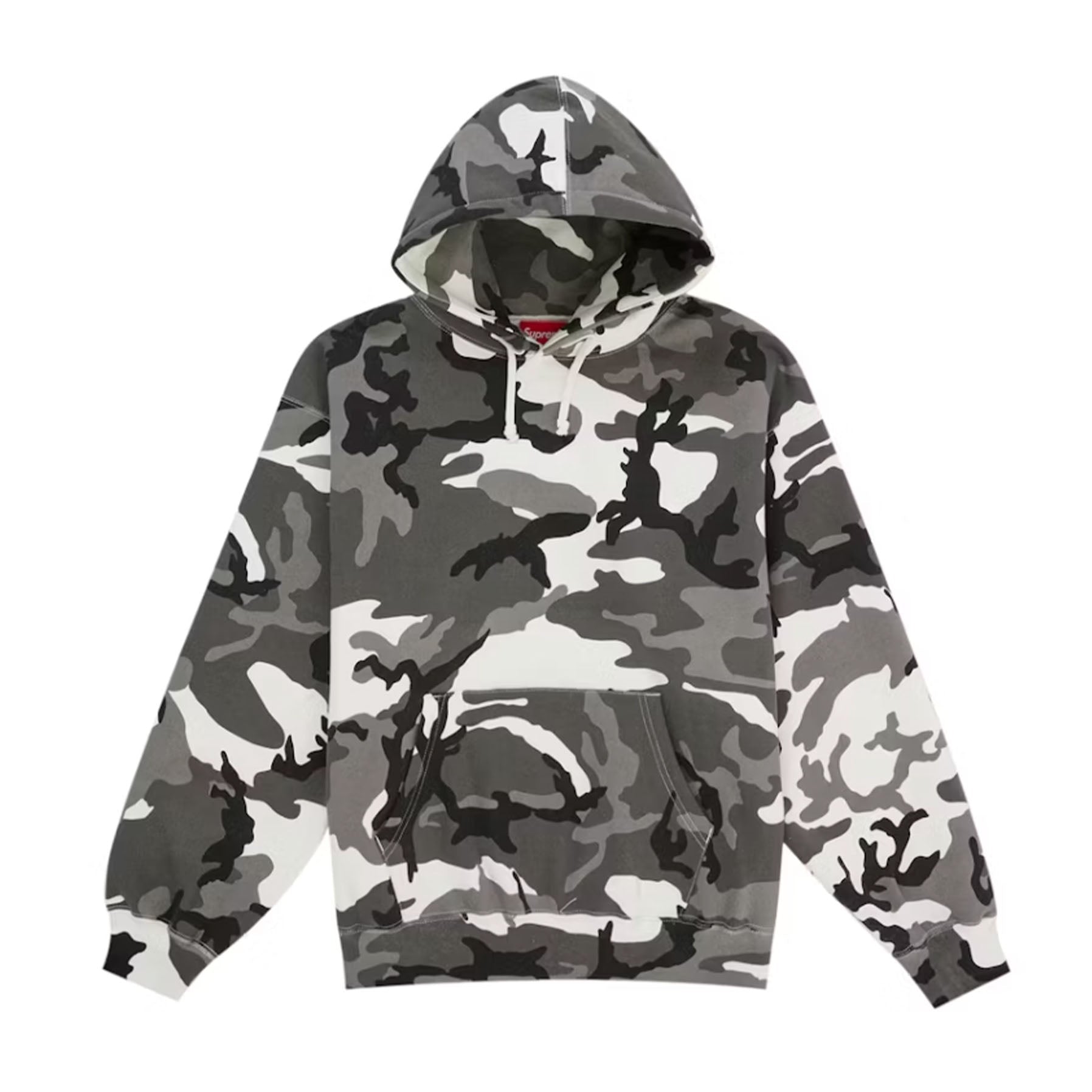 Supreme Satin Applique Hooded Sweatshirt (SS26) Snow Camo