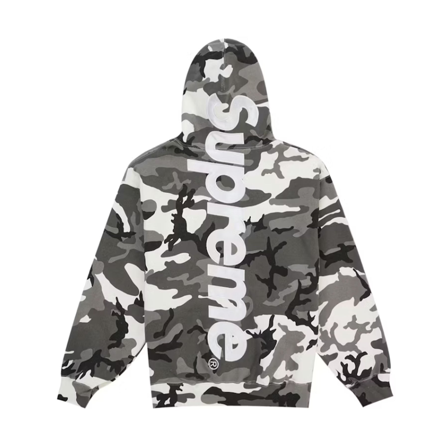 Supreme Satin Applique Hooded Sweatshirt (SS26) Snow Camo