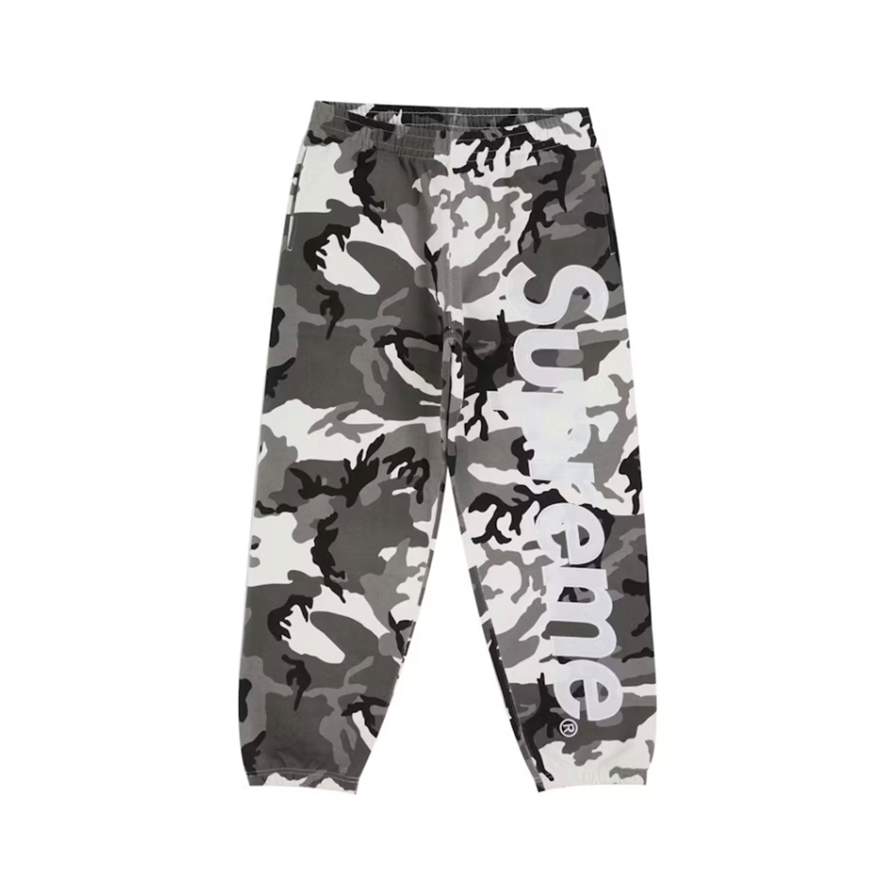 Supreme Satin Applique Sweatpant (SS26) Snow Camo