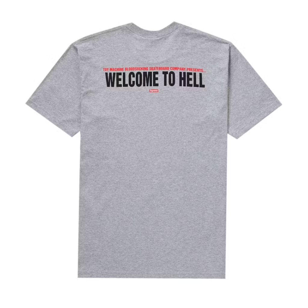 Supreme Toy Machine Welcome To Hell Tee Heather Grey