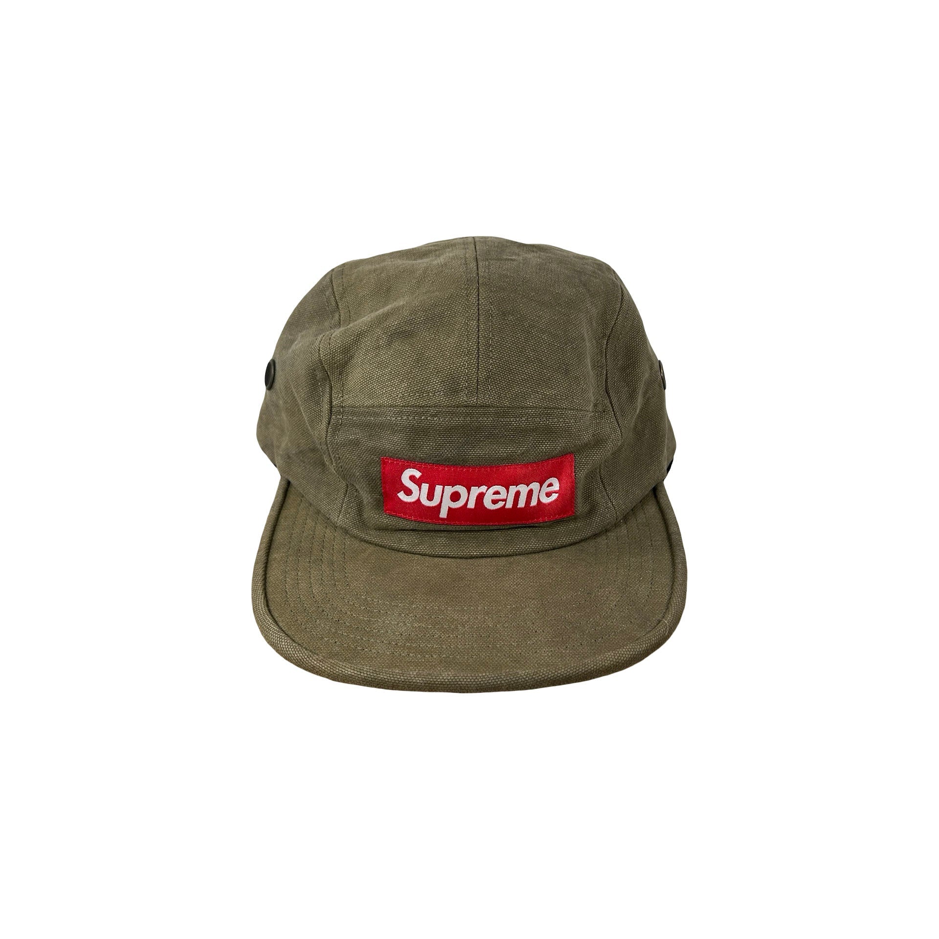 Supreme Washed Canvas Camp Cap (FW19) Olive [USED]