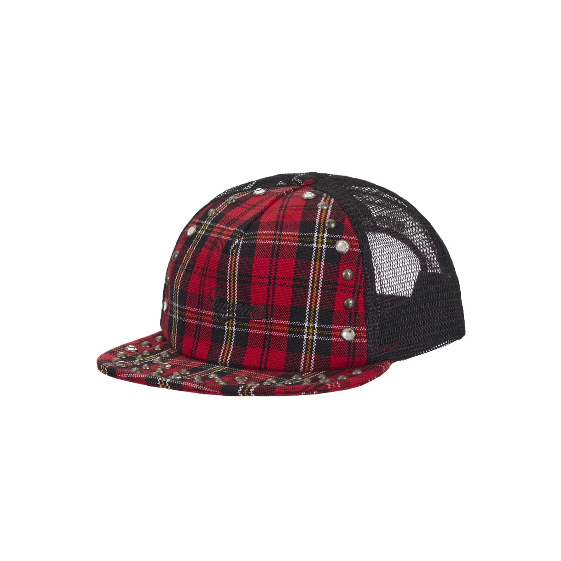 Supreme b.b. Simon Studded Mesh Back 5-Panel Plaid