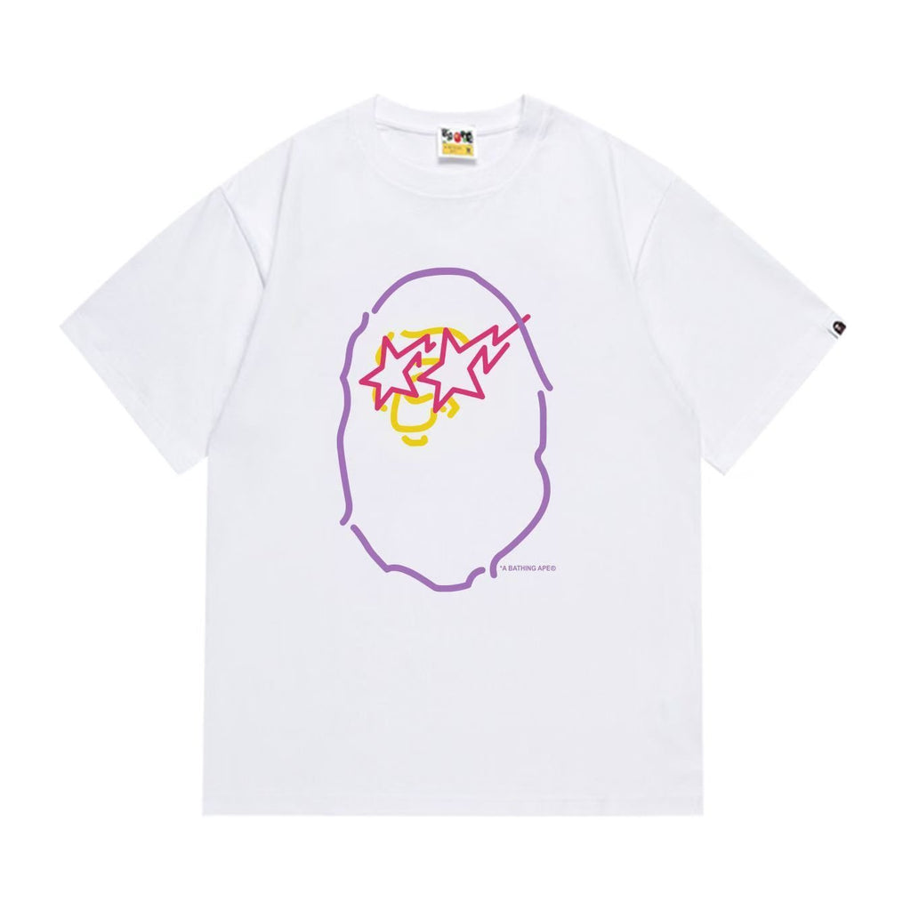 BAPE Star Sunglasses Cartoon Graphic T-Shirt — front